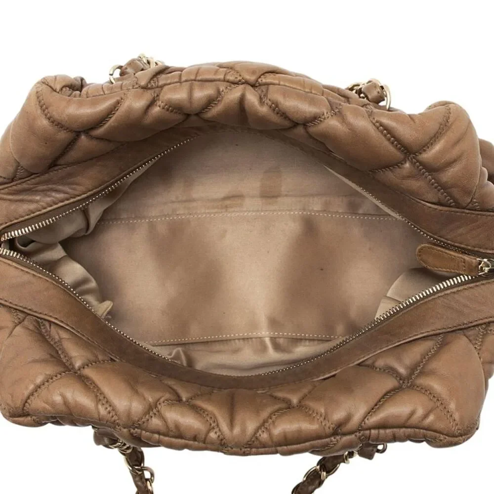 Chanel Lambskin Bubble Quilt Satchel